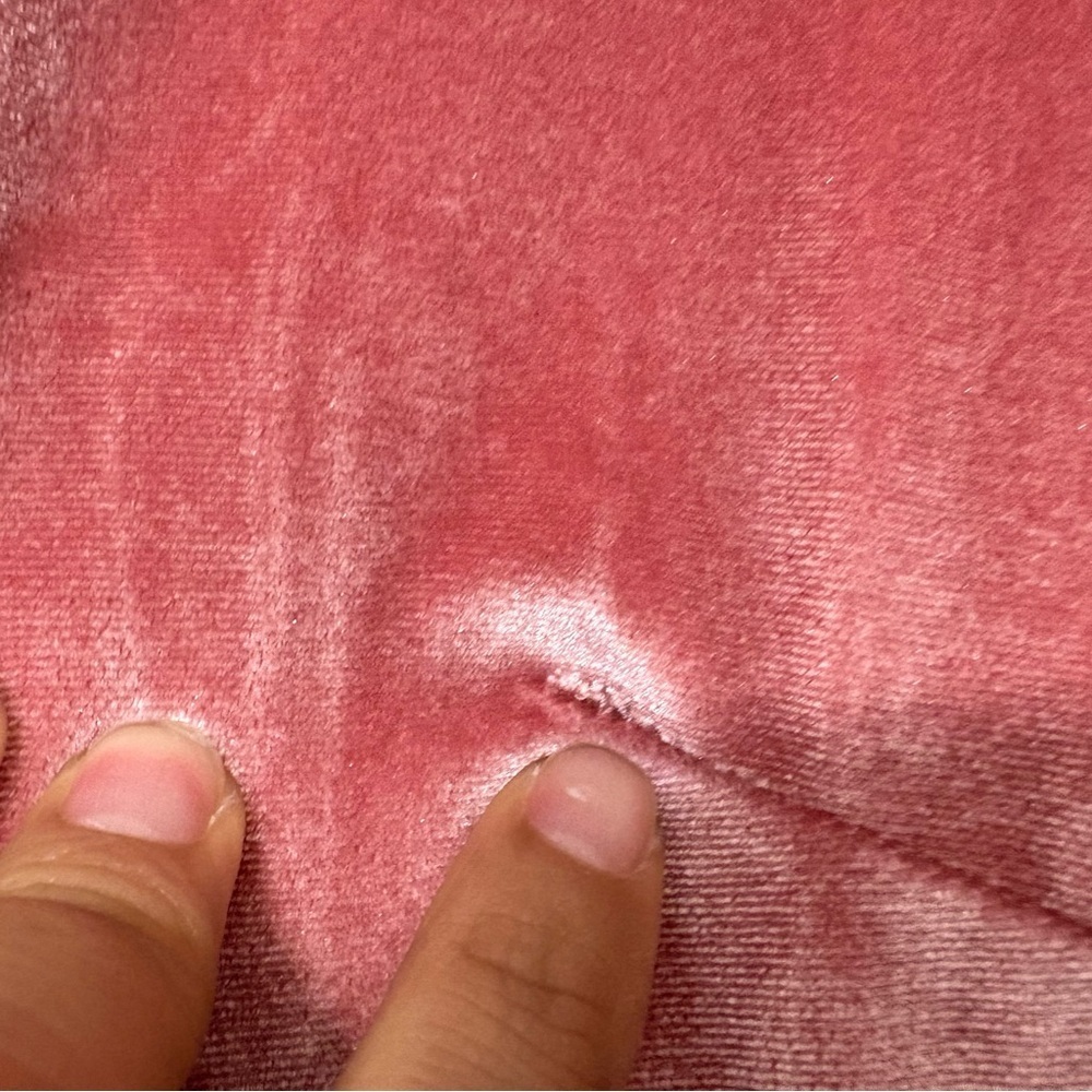 WAYF Pink Velvet Puff Sleeve Shift Mini Dress XS | Romantic Blush - Picture 3 of 11